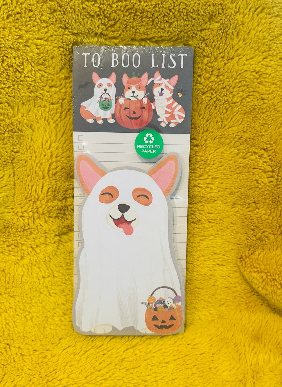 Clementine Halloween Magnetic Note Pads 2pc Ghost Boo Dog Pumpkin Mummy NEW frig